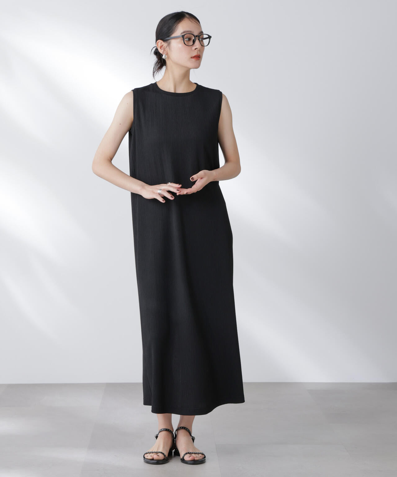 チュールキャミ×カットワンピースセット 6695219306