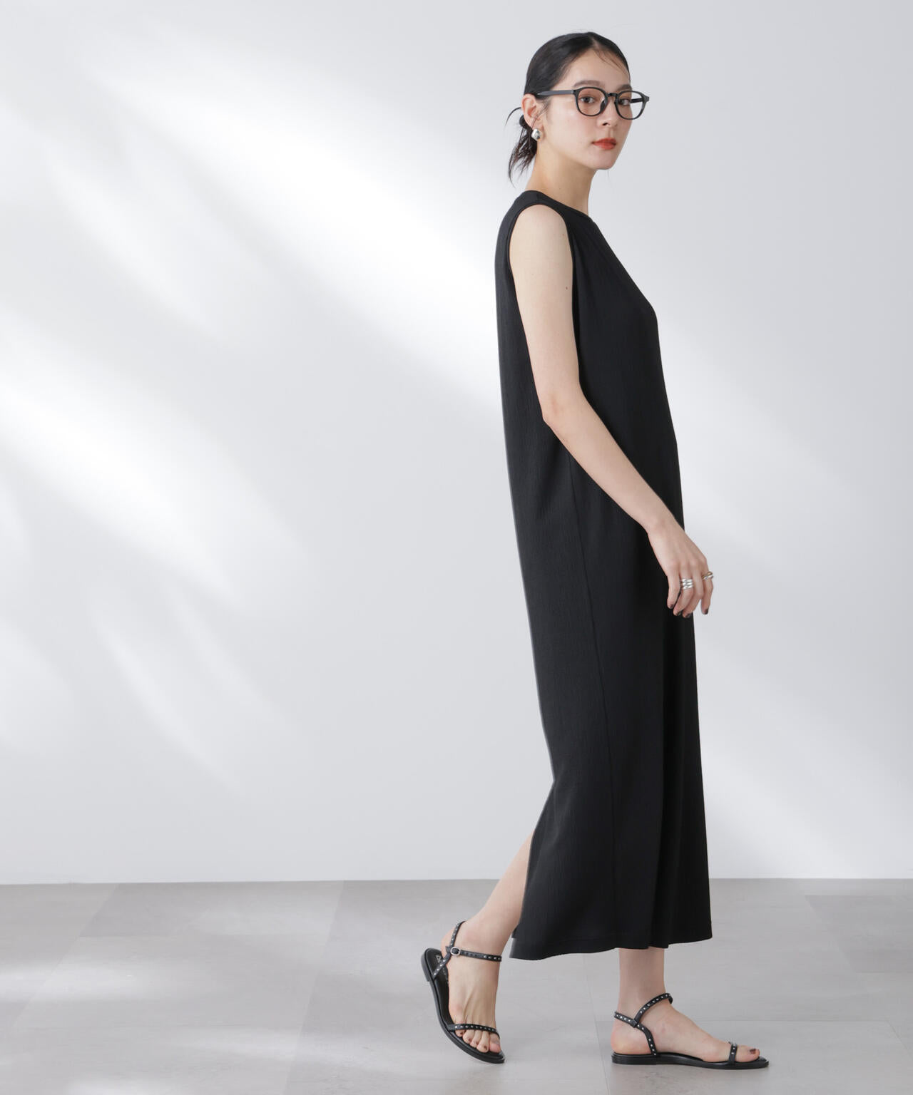 チュールキャミ×カットワンピースセット 6695219306