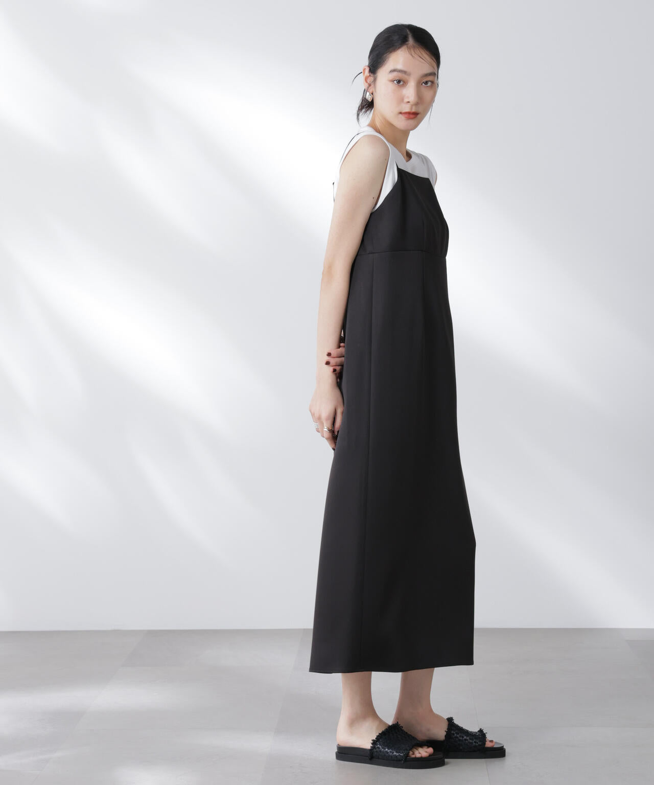 レースロングジレ×キャミワンピースセット 6695219307