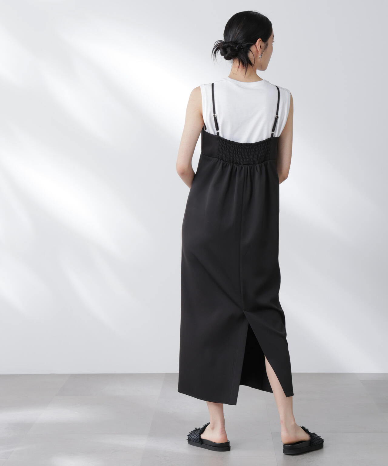 レースロングジレ×キャミワンピースセット 6695219307