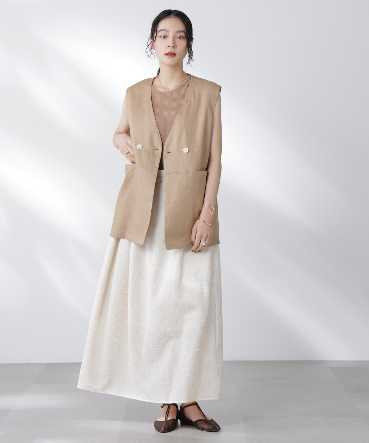 サッカーブラウス×スカートセットアップ 6695219308