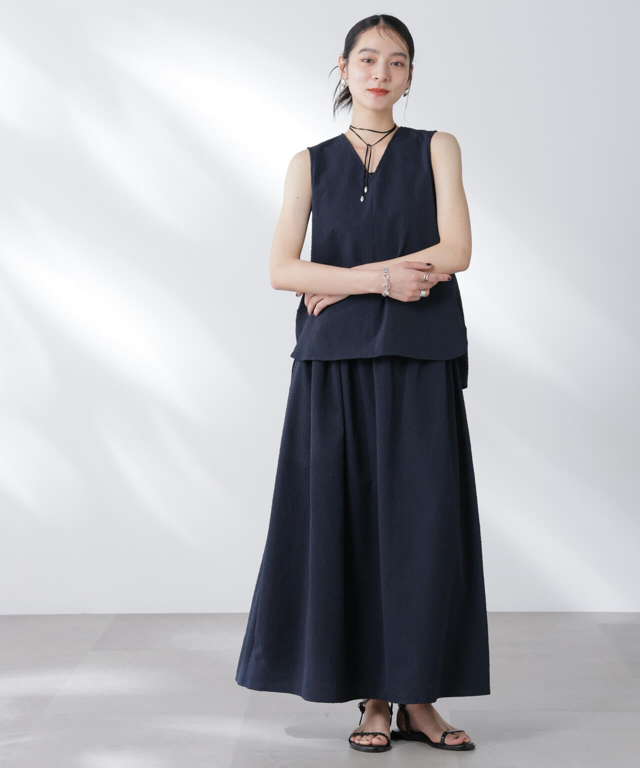 サッカーブラウス×スカートセットアップ 6695219308