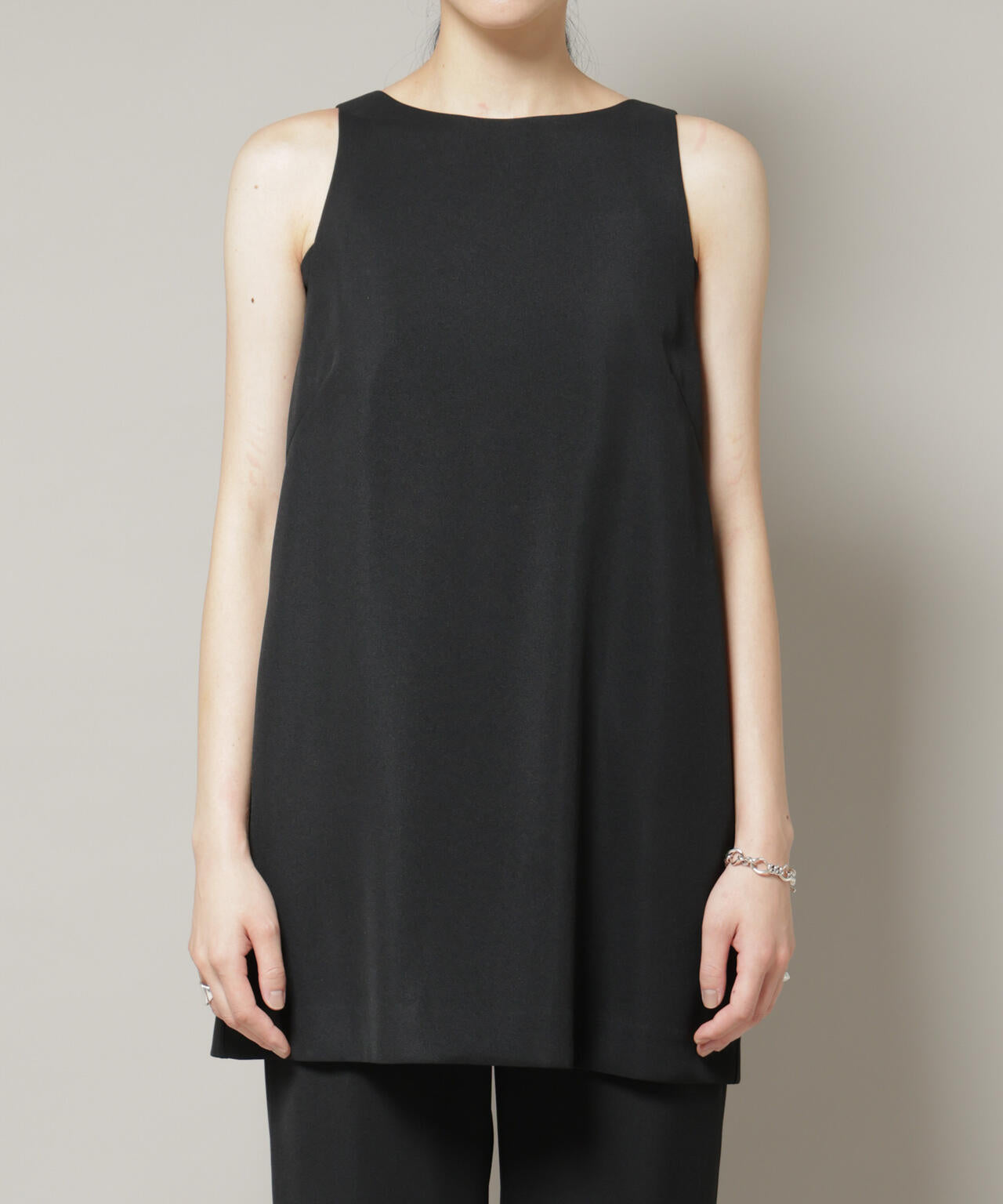 ダブルクロスノースリーブブラウス×パンツセットアップ 6695219309