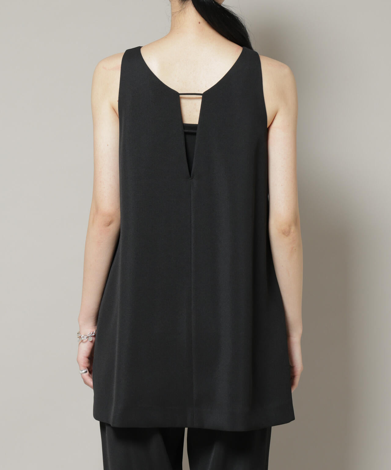 ダブルクロスノースリーブブラウス×パンツセットアップ 6695219309