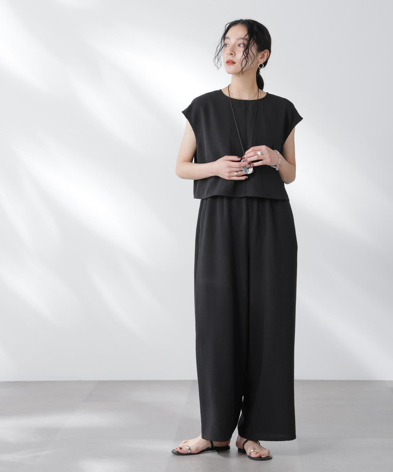 フレンチスリーブオールインワン 6695219310