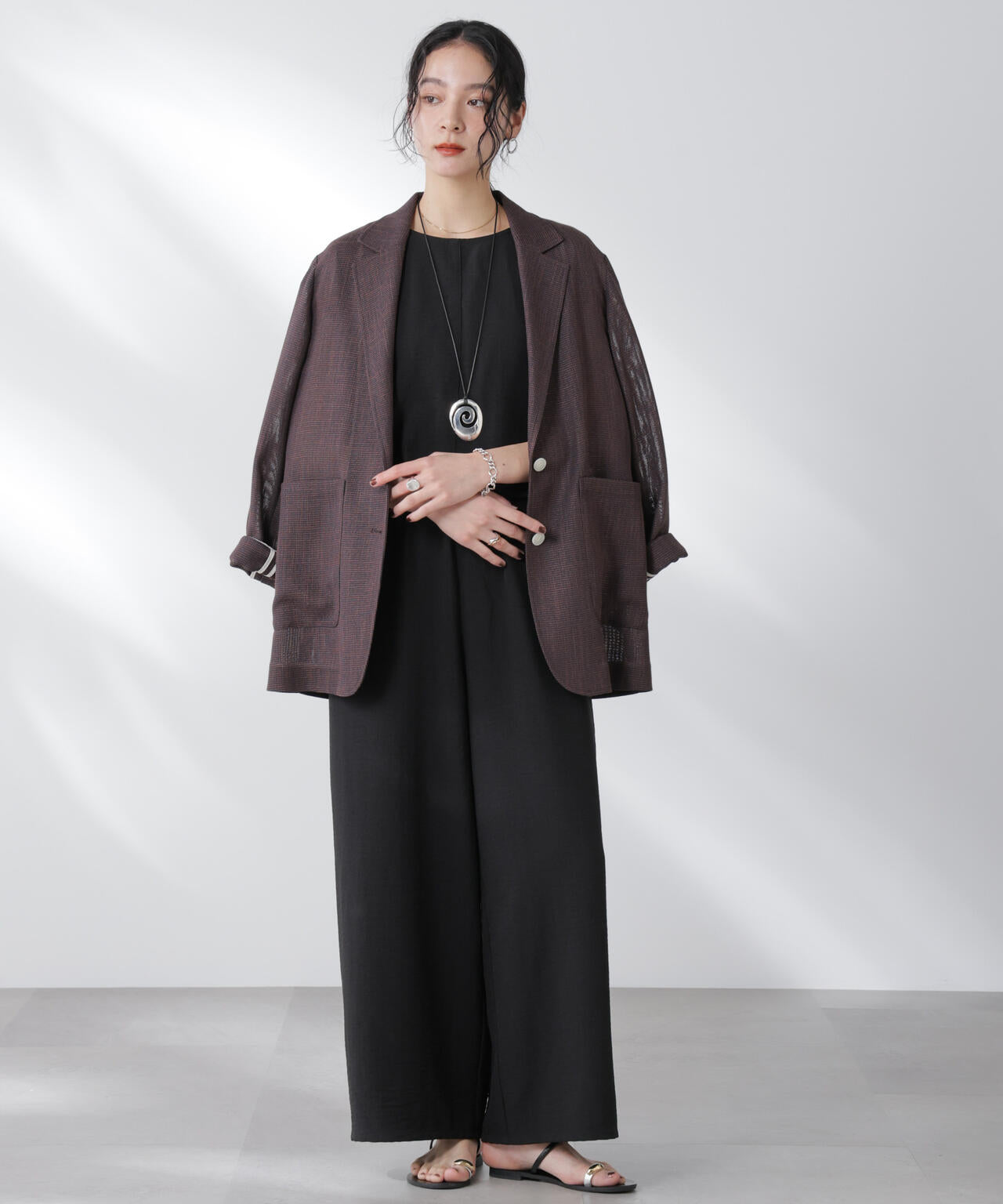 フレンチスリーブオールインワン 6695219310