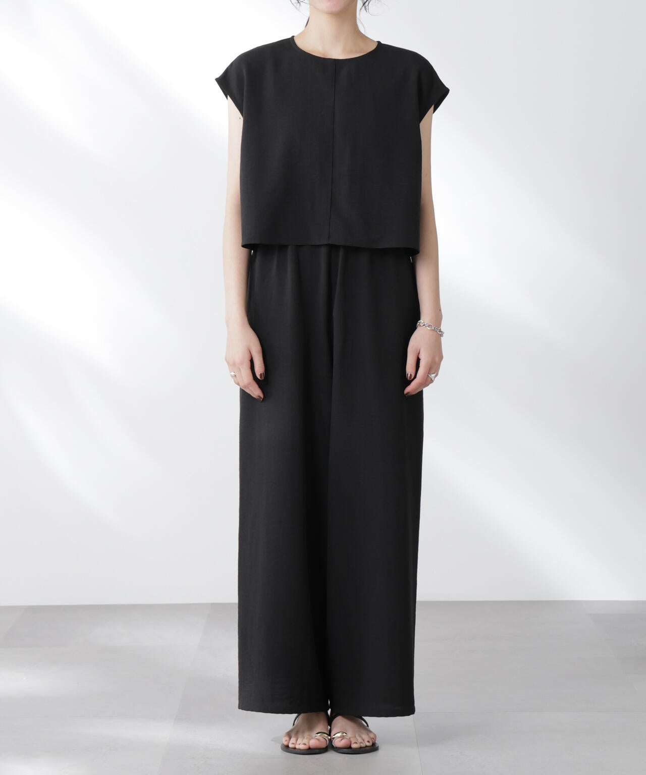 フレンチスリーブオールインワン 6695219310