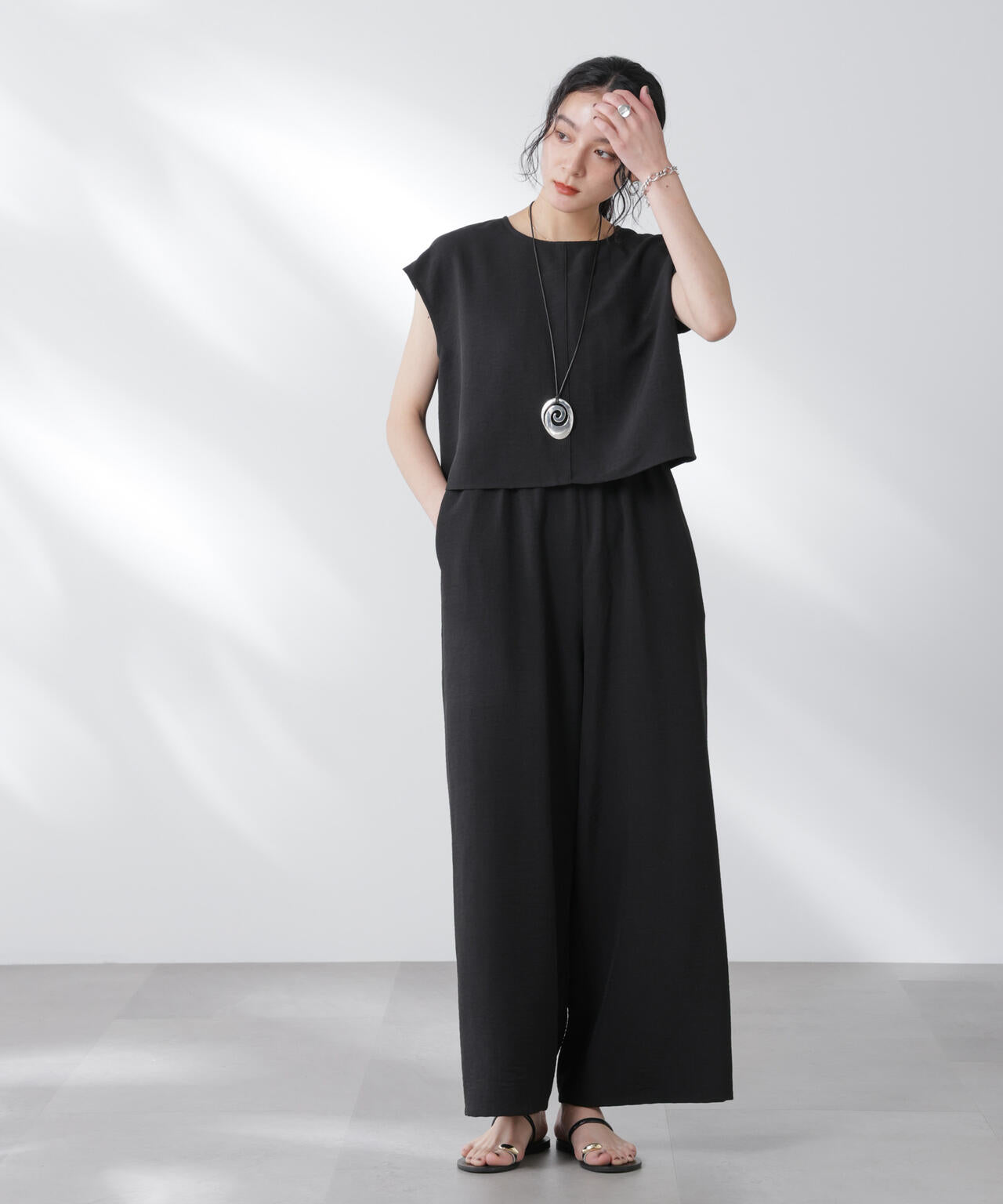 フレンチスリーブオールインワン 6695219310