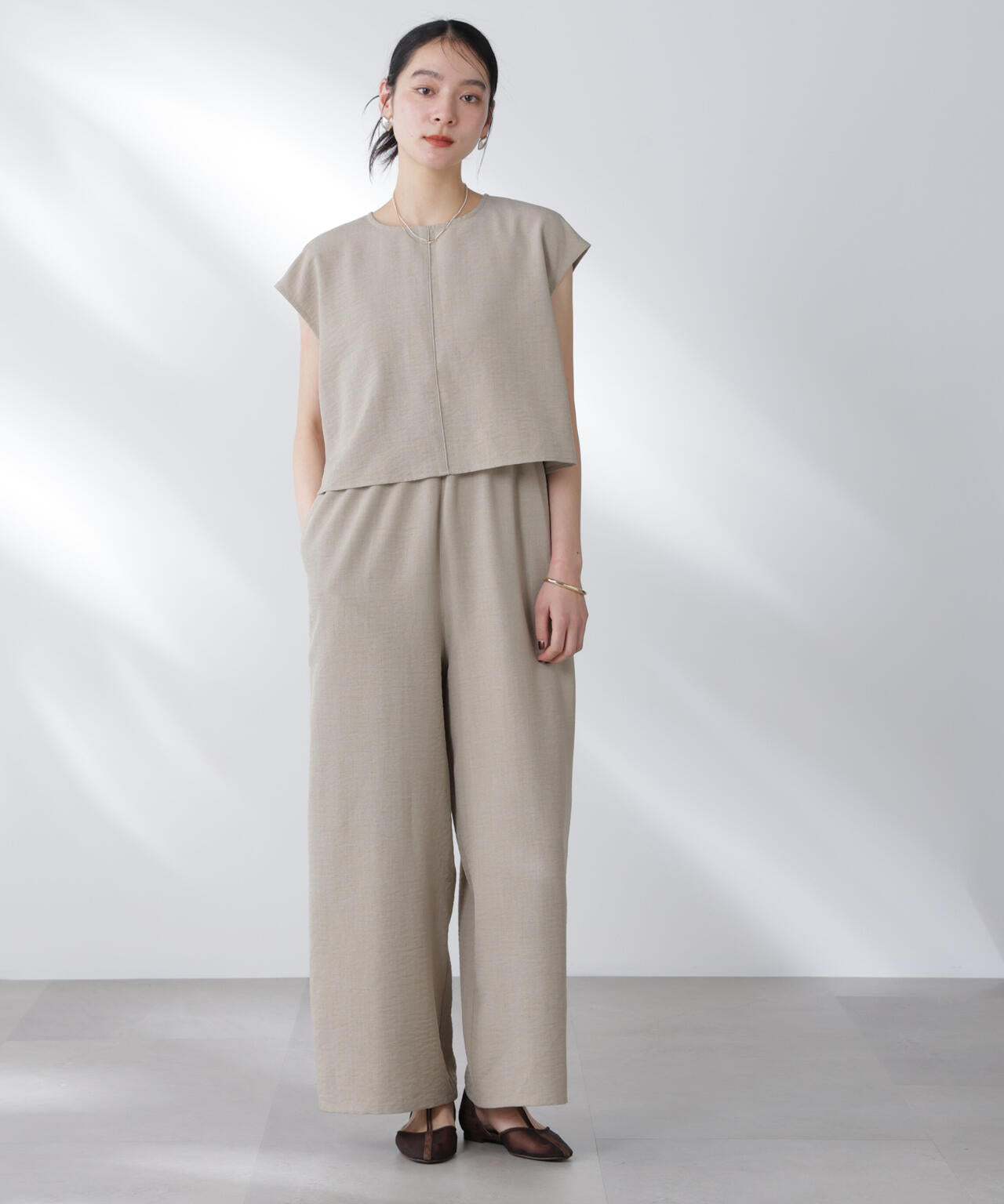 フレンチスリーブオールインワン 6695219310