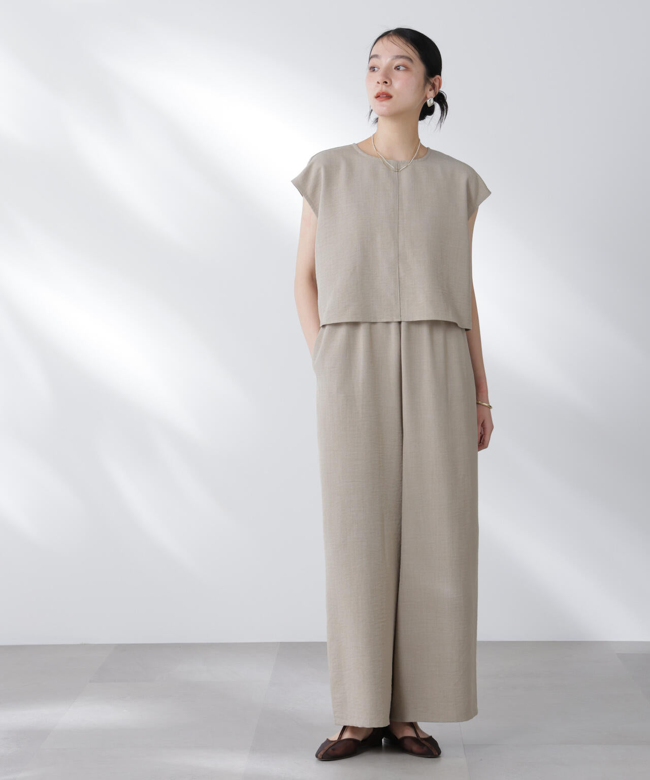 フレンチスリーブオールインワン 6695219310