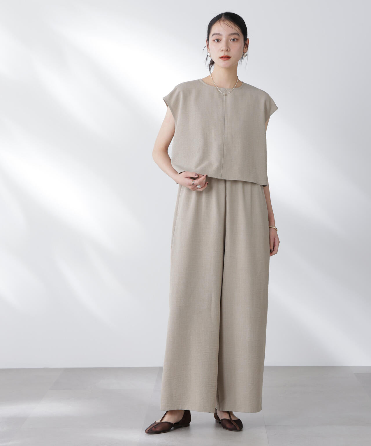 フレンチスリーブオールインワン 6695219310