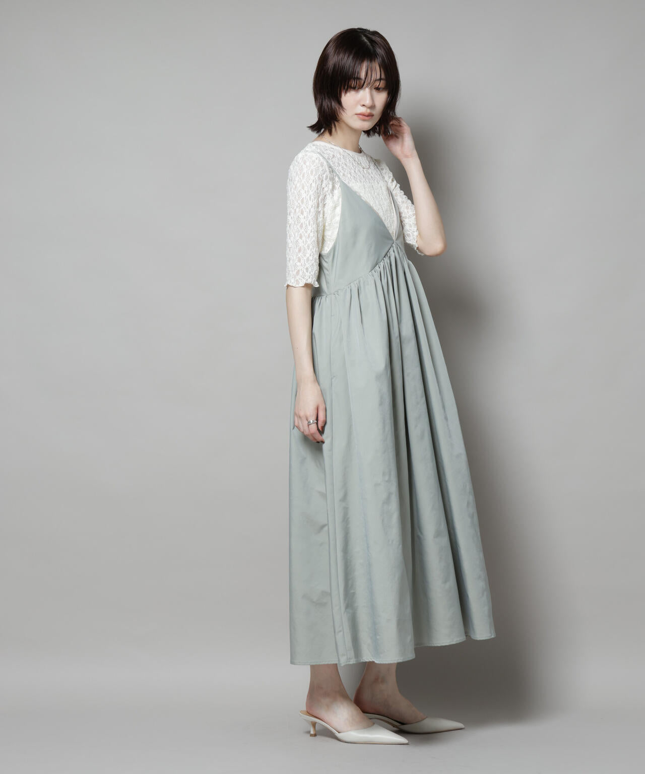 シャンブレータフタキャミレイヤードワンピース 6695219312