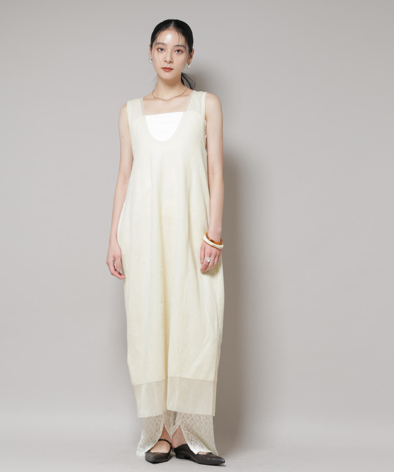 モール接結Uネックフォルムワンピース 6695219316