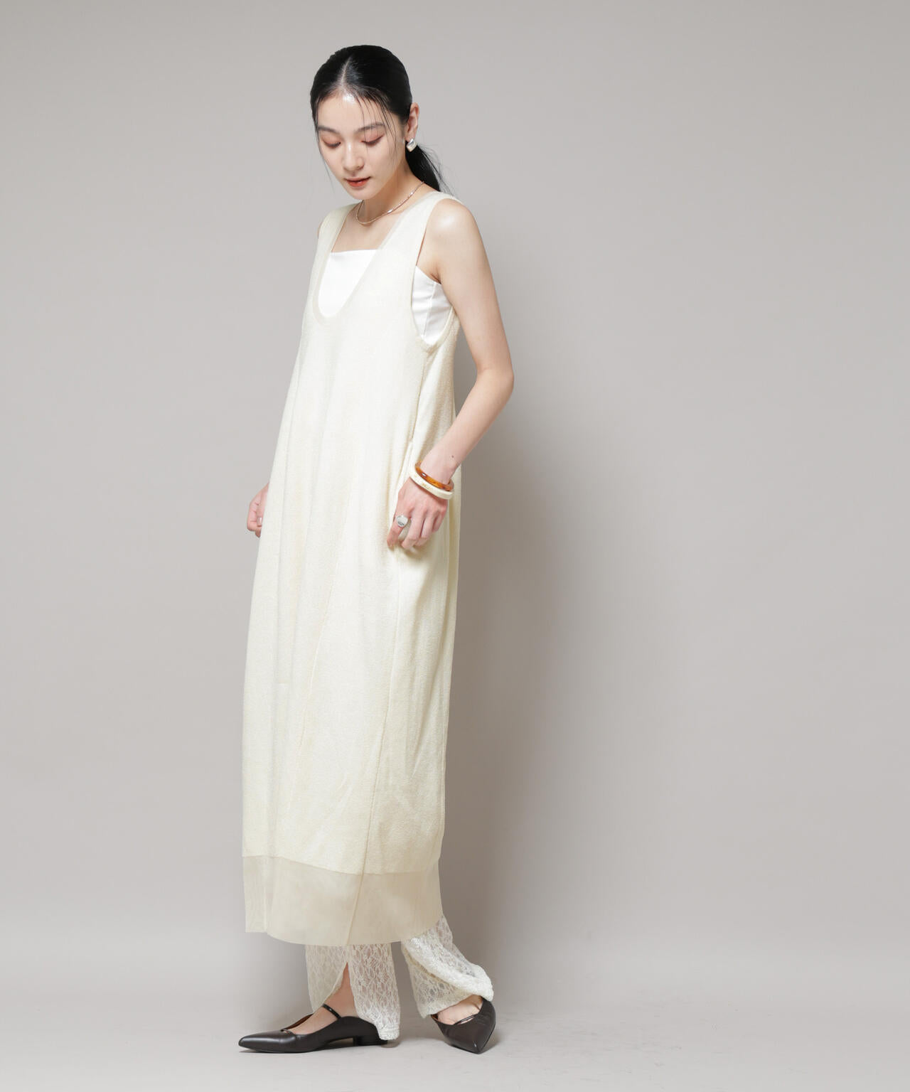 モール接結Uネックフォルムワンピース 6695219316