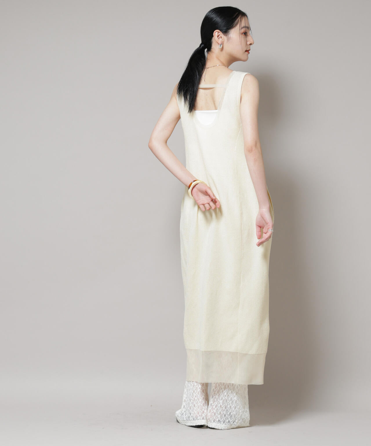 モール接結Uネックフォルムワンピース 6695219316