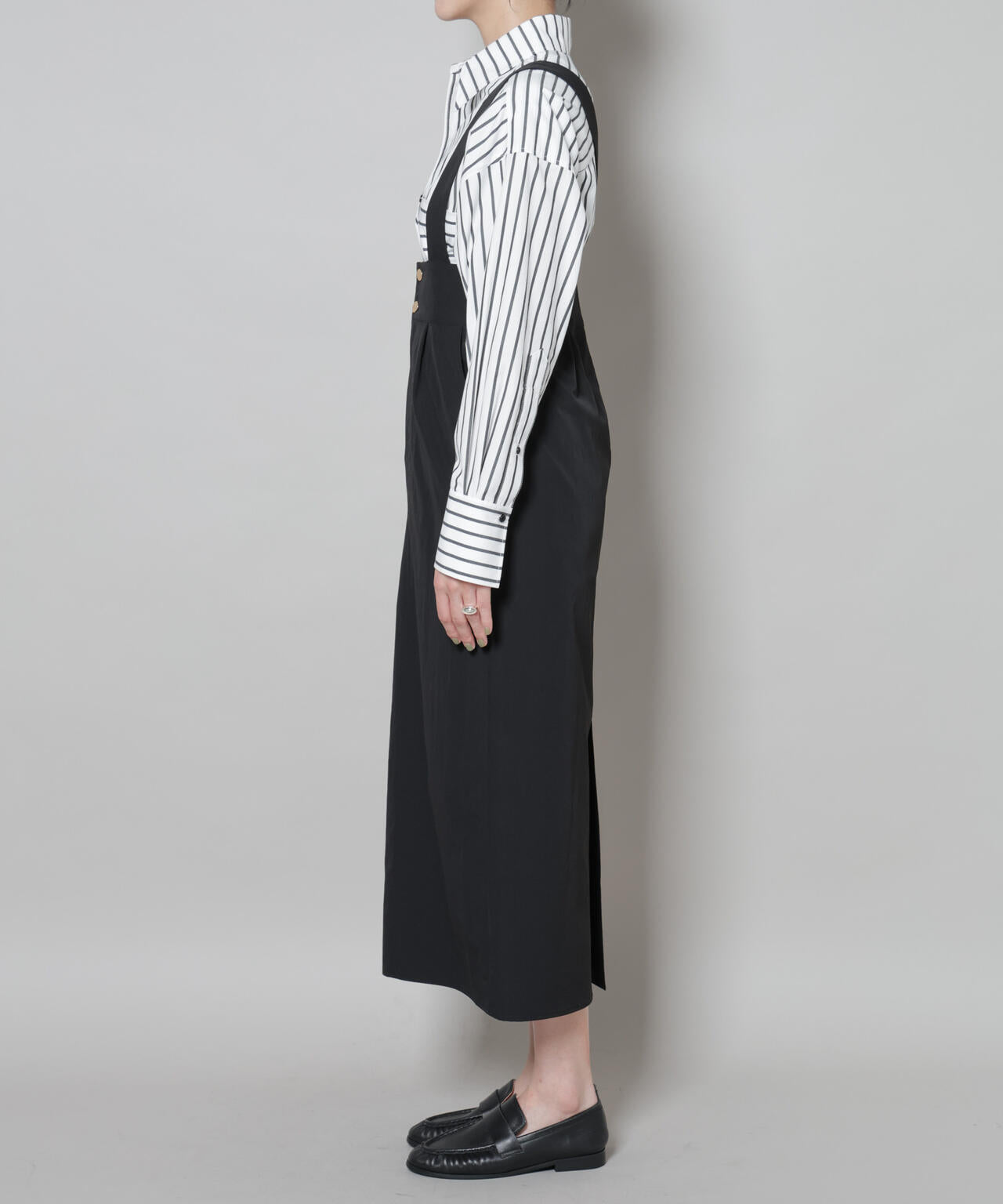 サスペンダー付きIラインジャンパースカート 6695219319