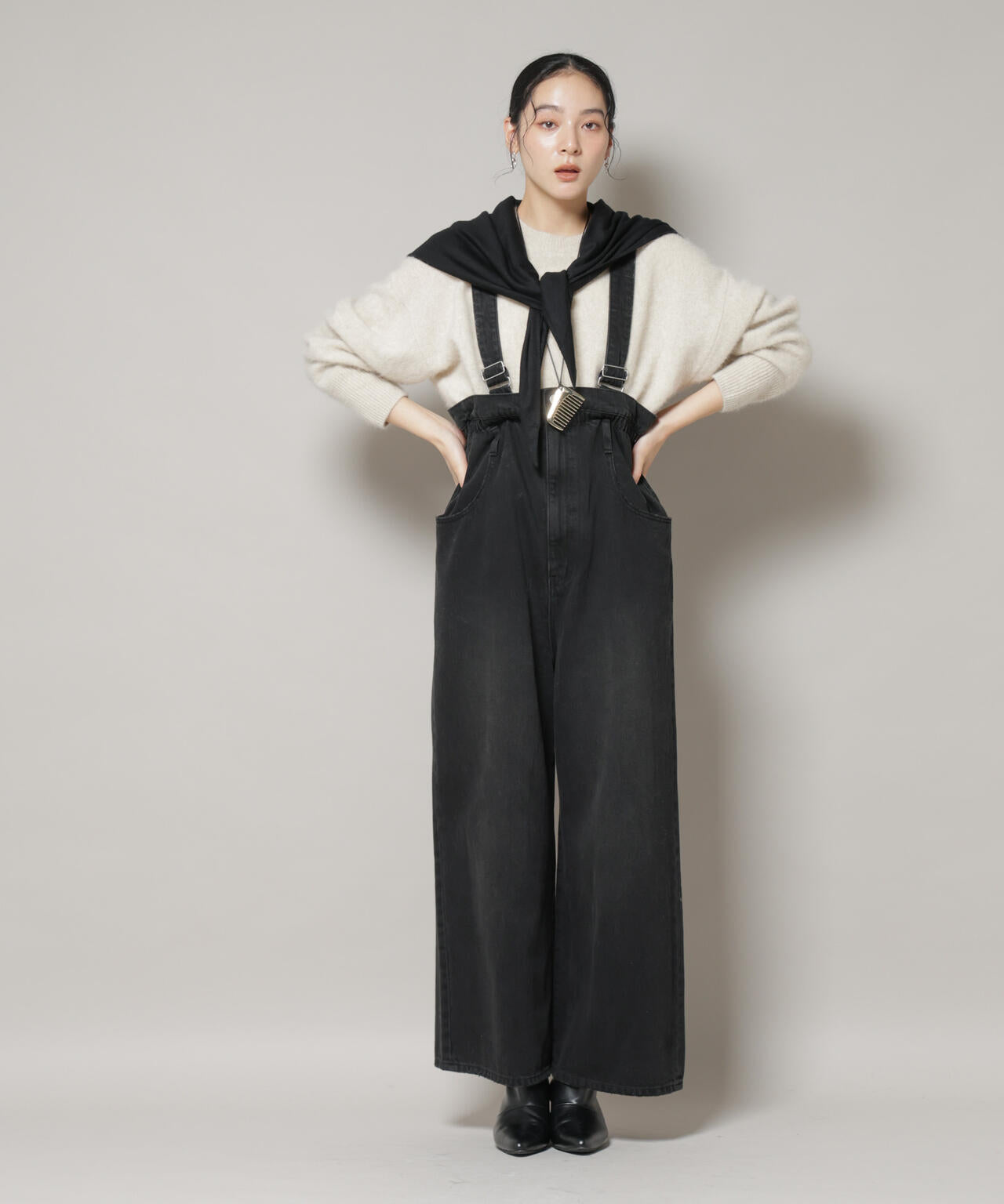 コットンワイドサロペット 6695219321