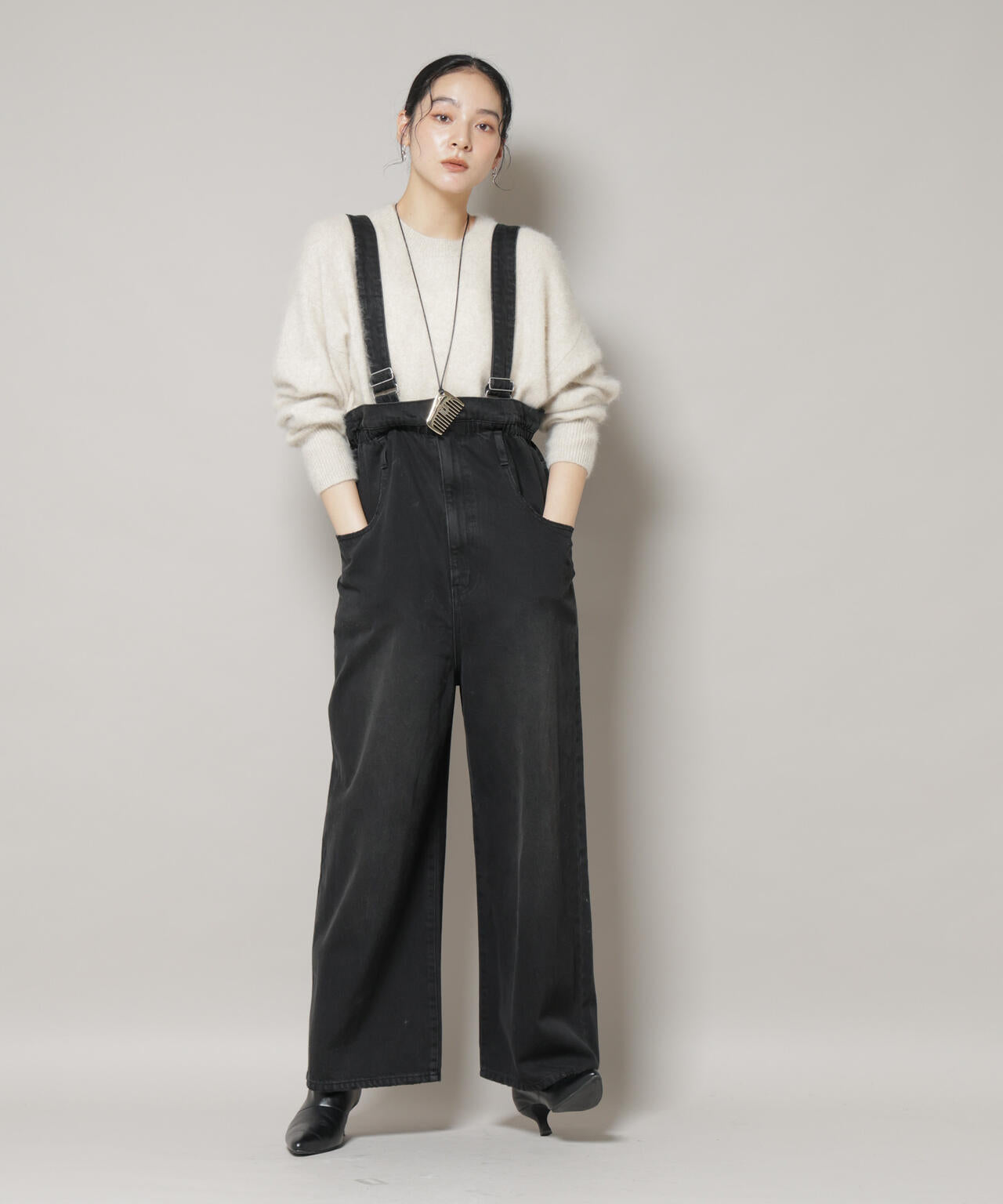 コットンワイドサロペット 6695219321