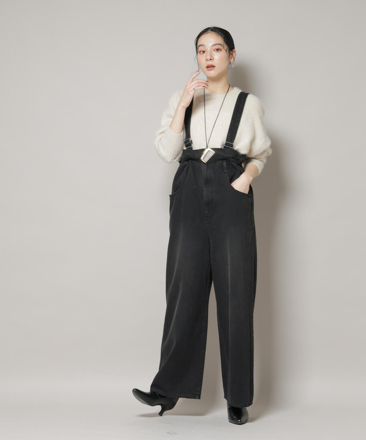 コットンワイドサロペット 6695219321