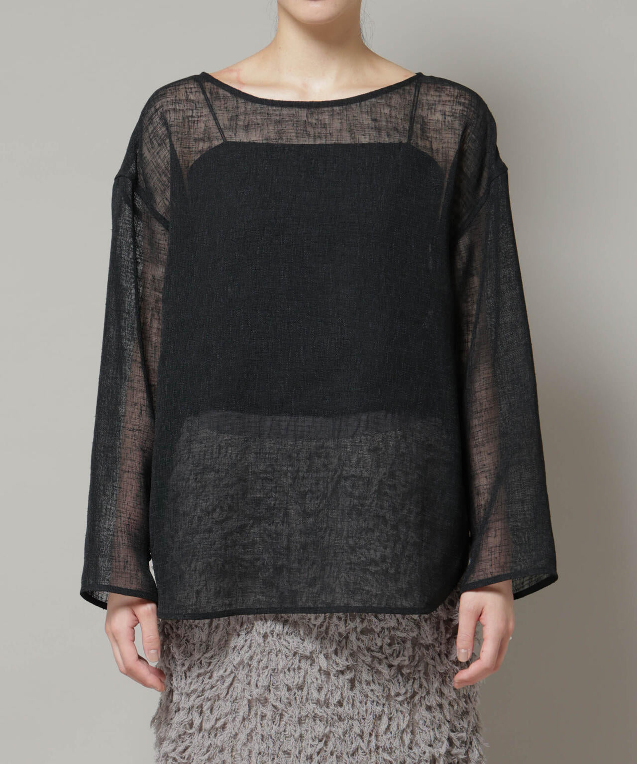 オーバーサイズメッシュブラウス 6695220304