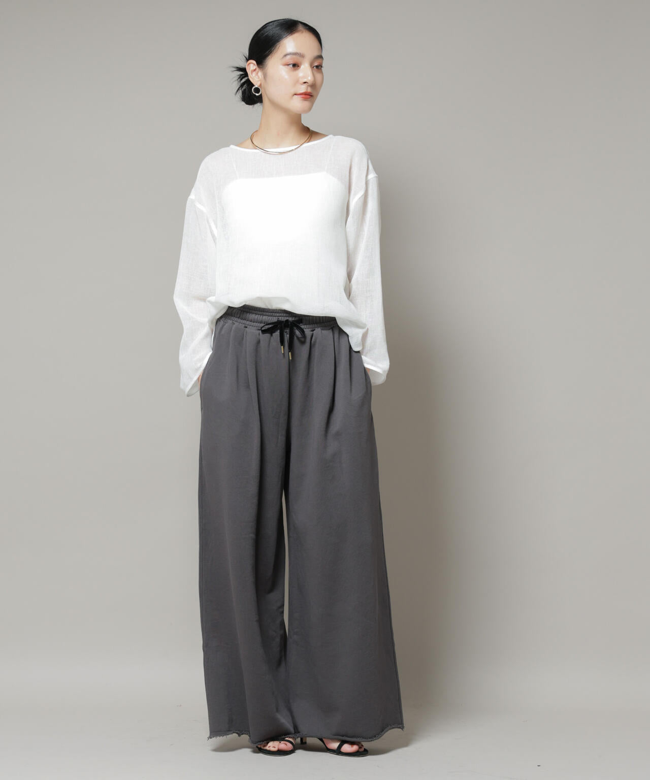 オーバーサイズメッシュブラウス 6695220304