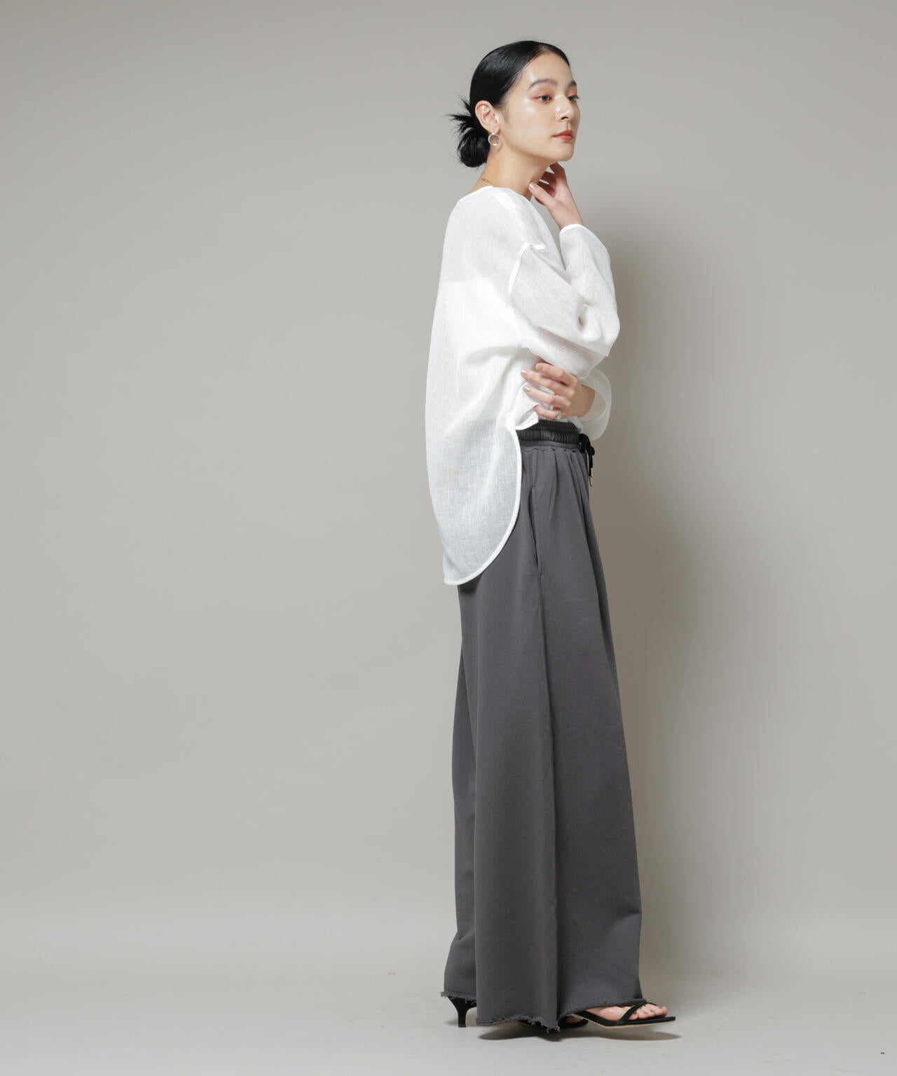 オーバーサイズメッシュブラウス 6695220304