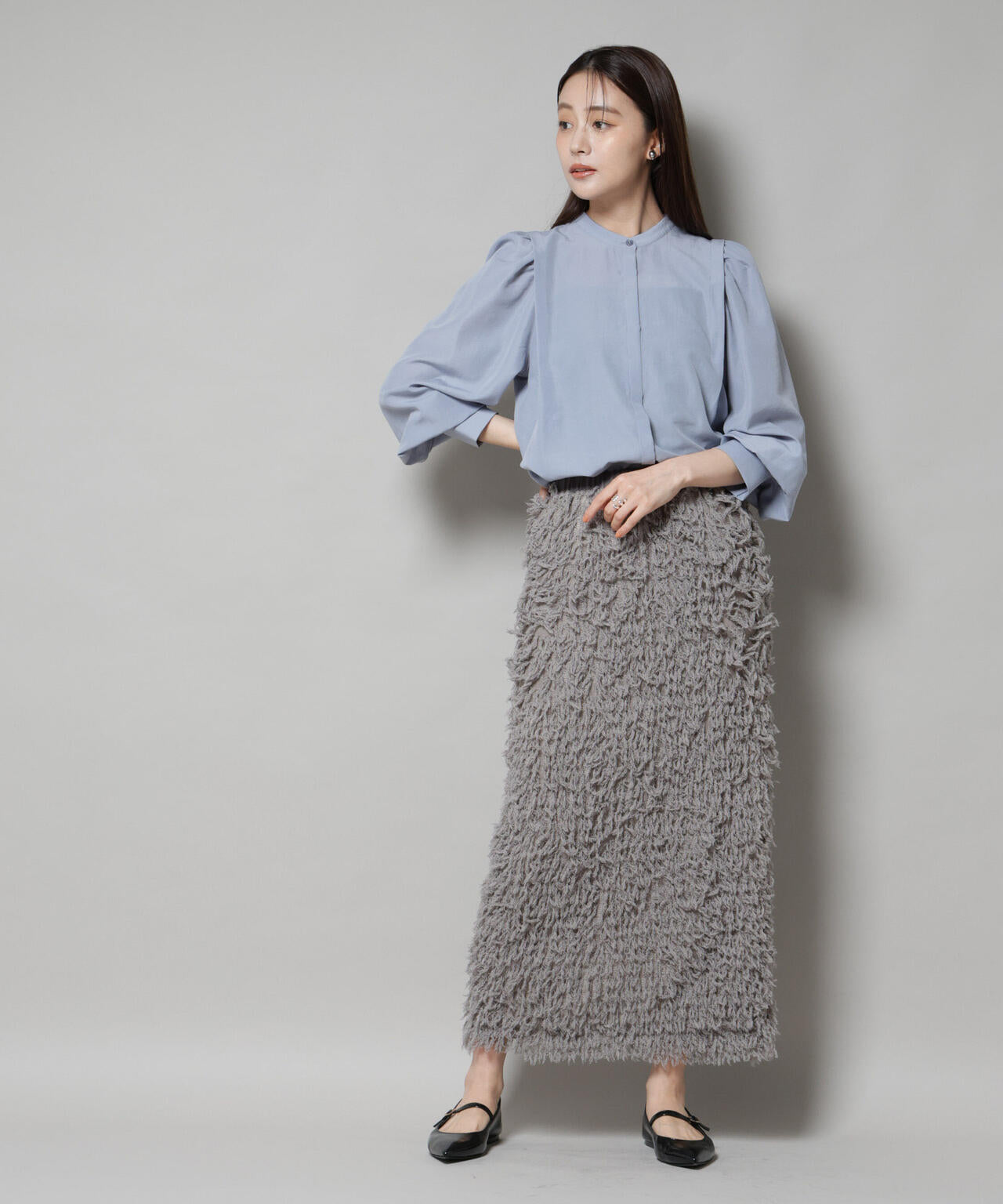 ショルダーギャザーブラウス 6695220307