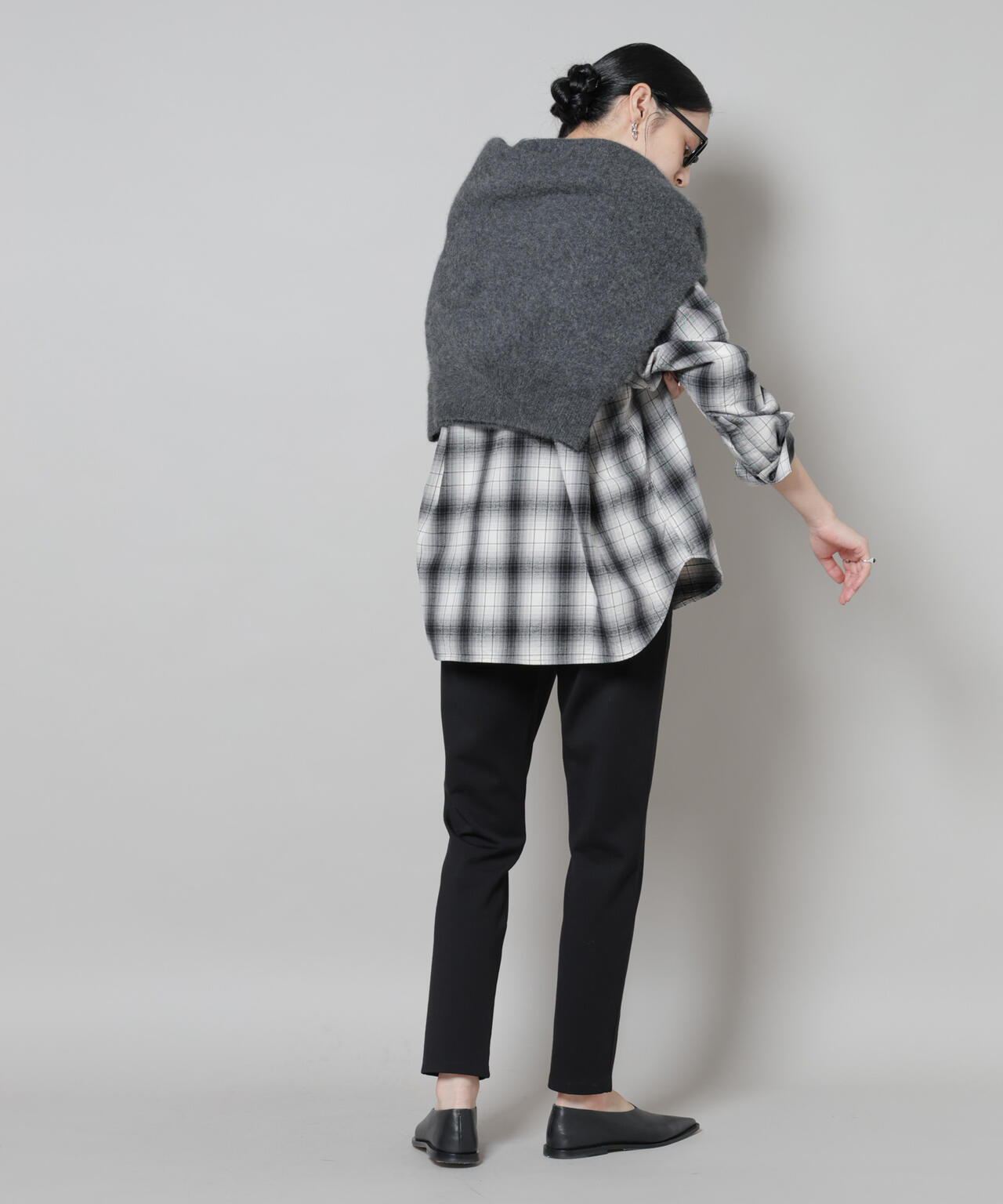 オンブレチェックオーバーネルシャツ 6695220313