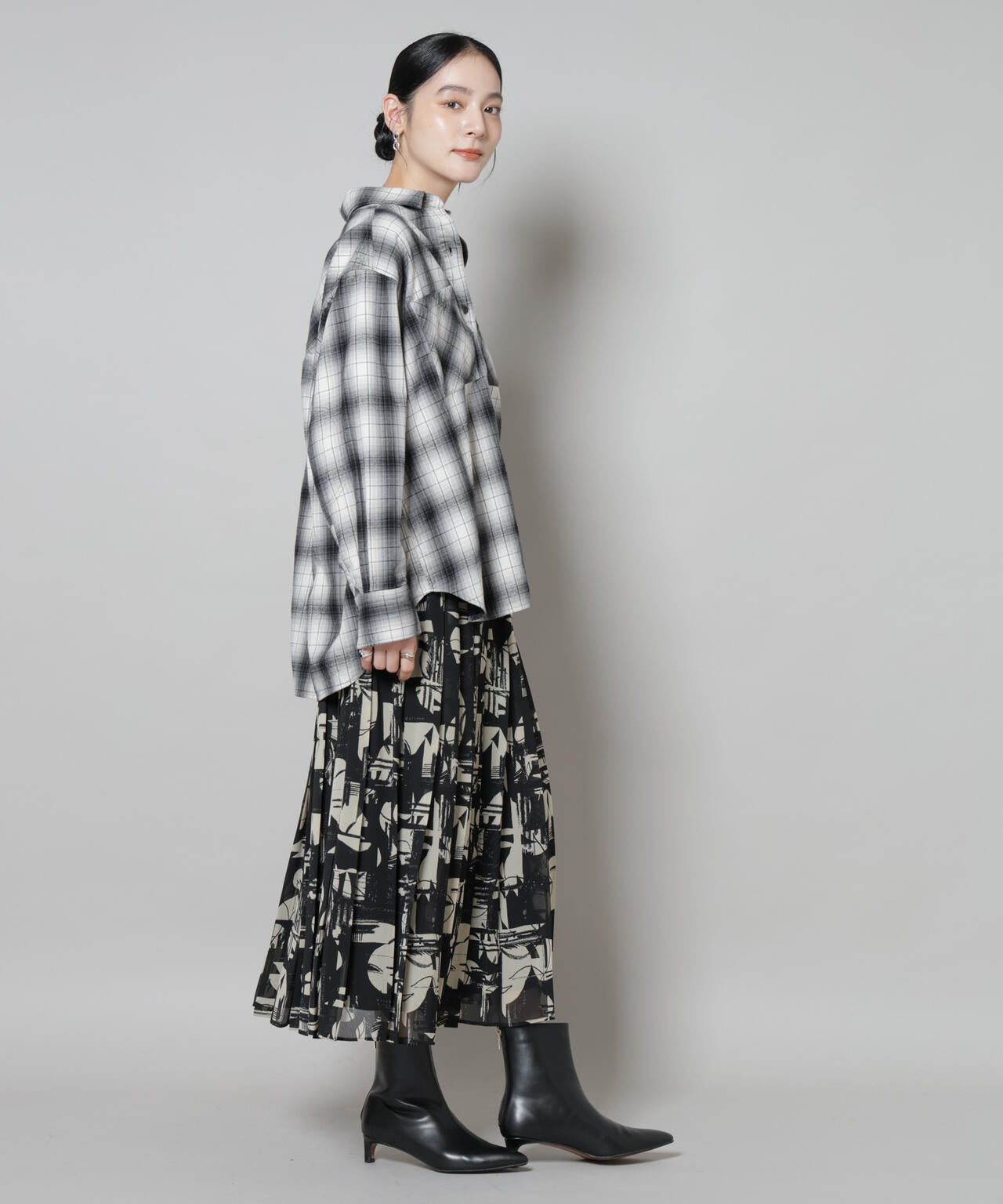 オンブレチェックオーバーネルシャツ 6695220313