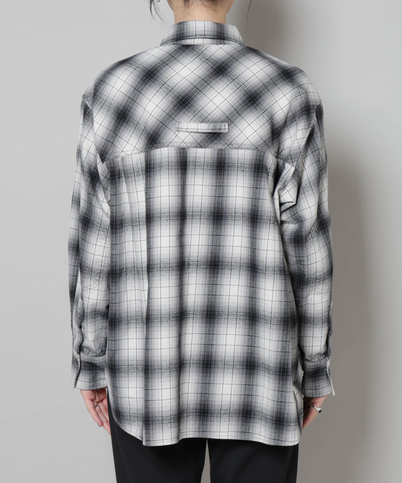 オンブレチェックオーバーネルシャツ 6695220313