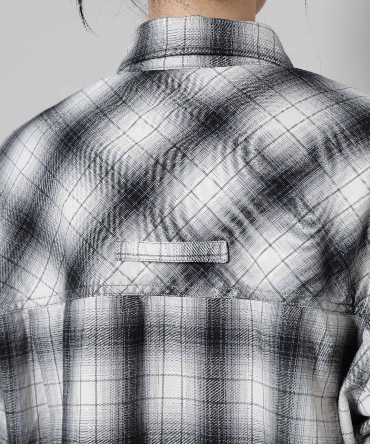 オンブレチェックオーバーネルシャツ 6695220313