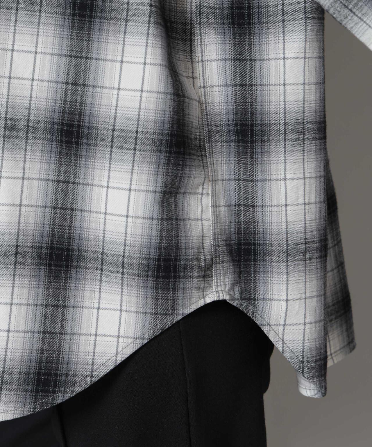 オンブレチェックオーバーネルシャツ 6695220313
