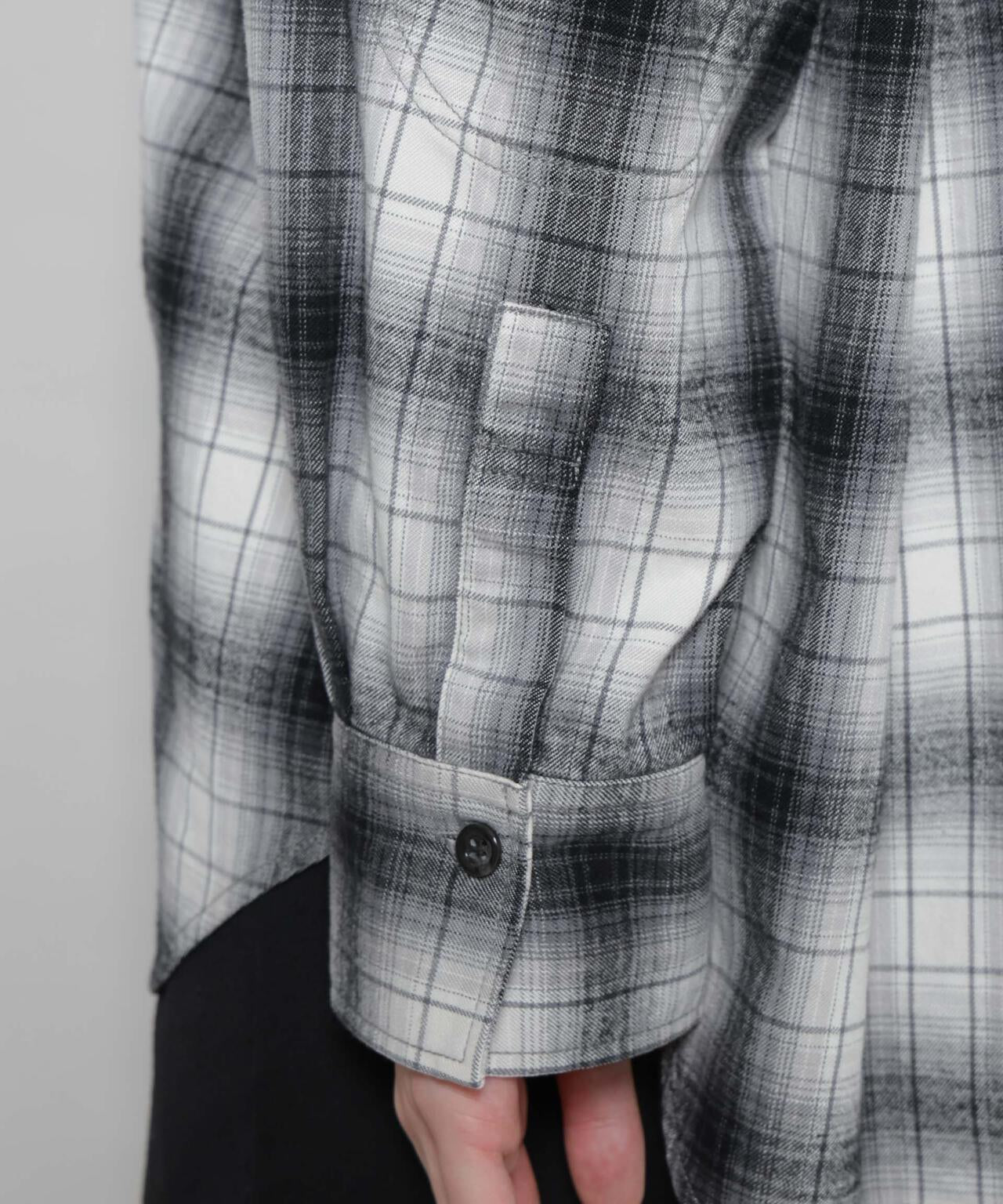 オンブレチェックオーバーネルシャツ 6695220313