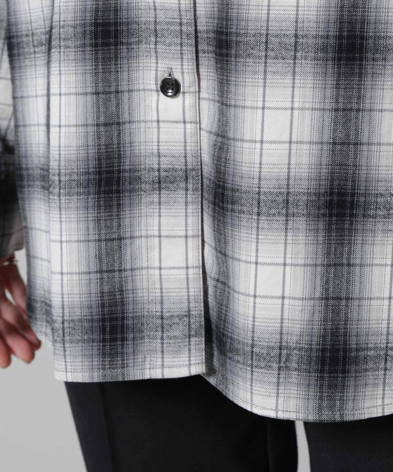 オンブレチェックオーバーネルシャツ 6695220313
