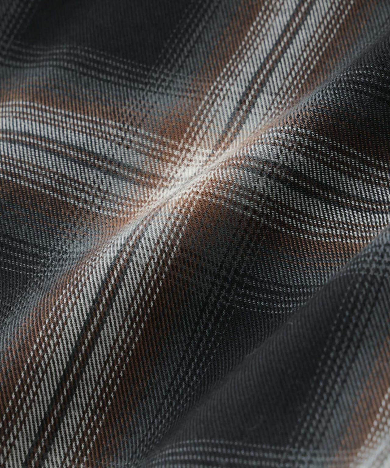 オンブレーチェックフリルカラーブラウス 6695220317