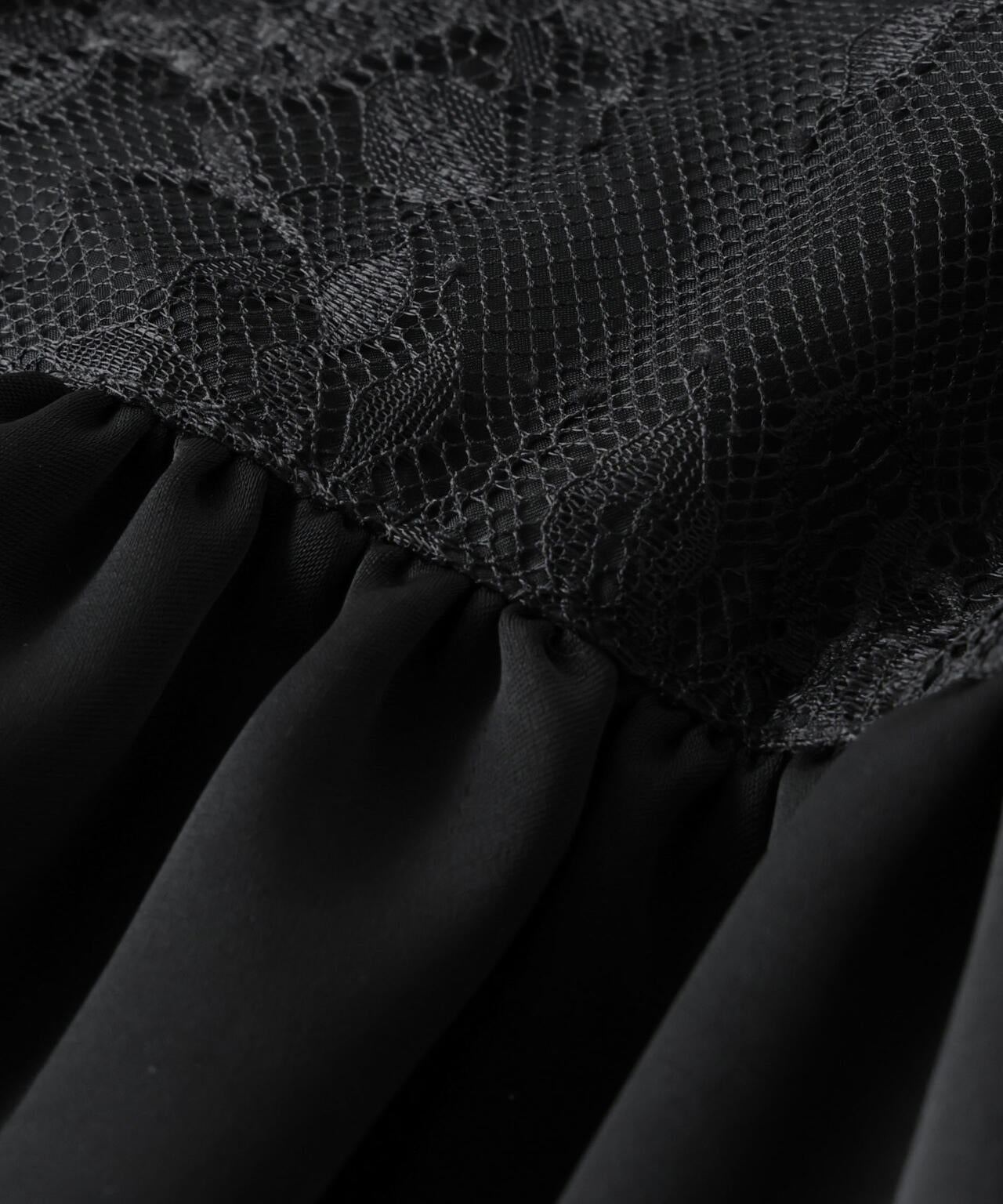 レースコンビギャザーブラウス 6695220318