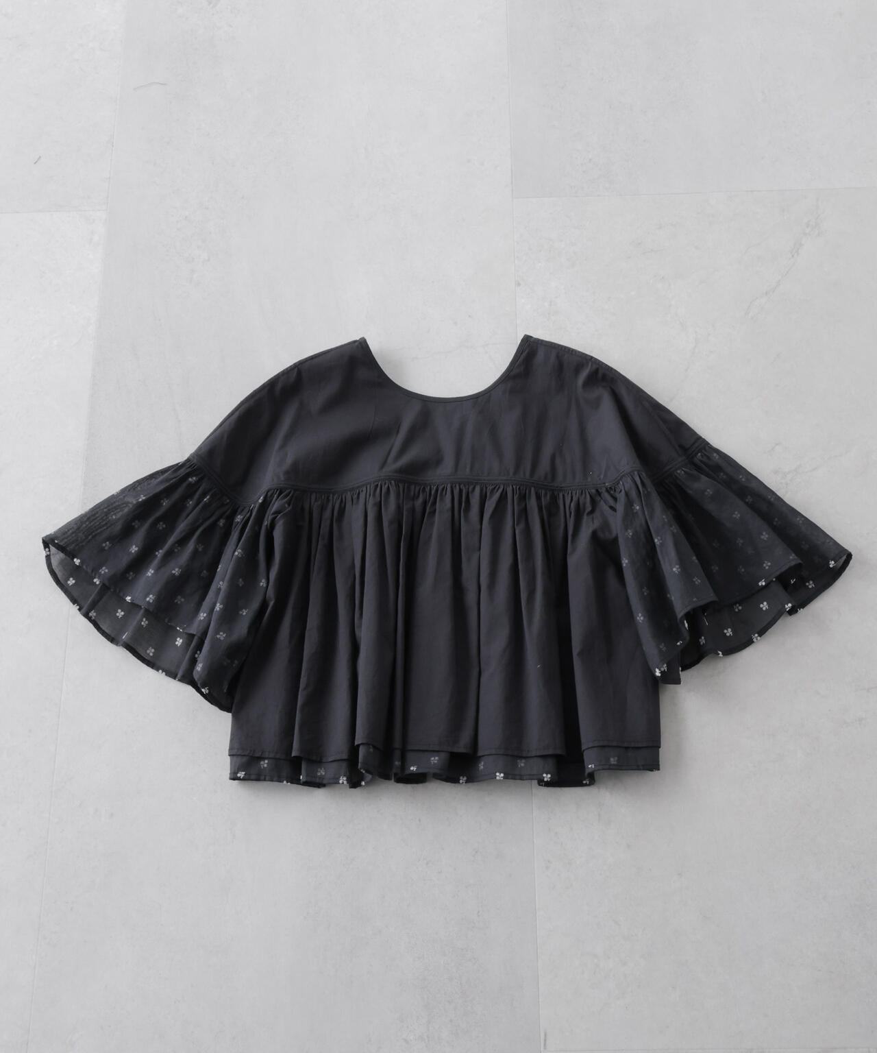 made in india コットンフロッキーフラワーブラウス 6695221302