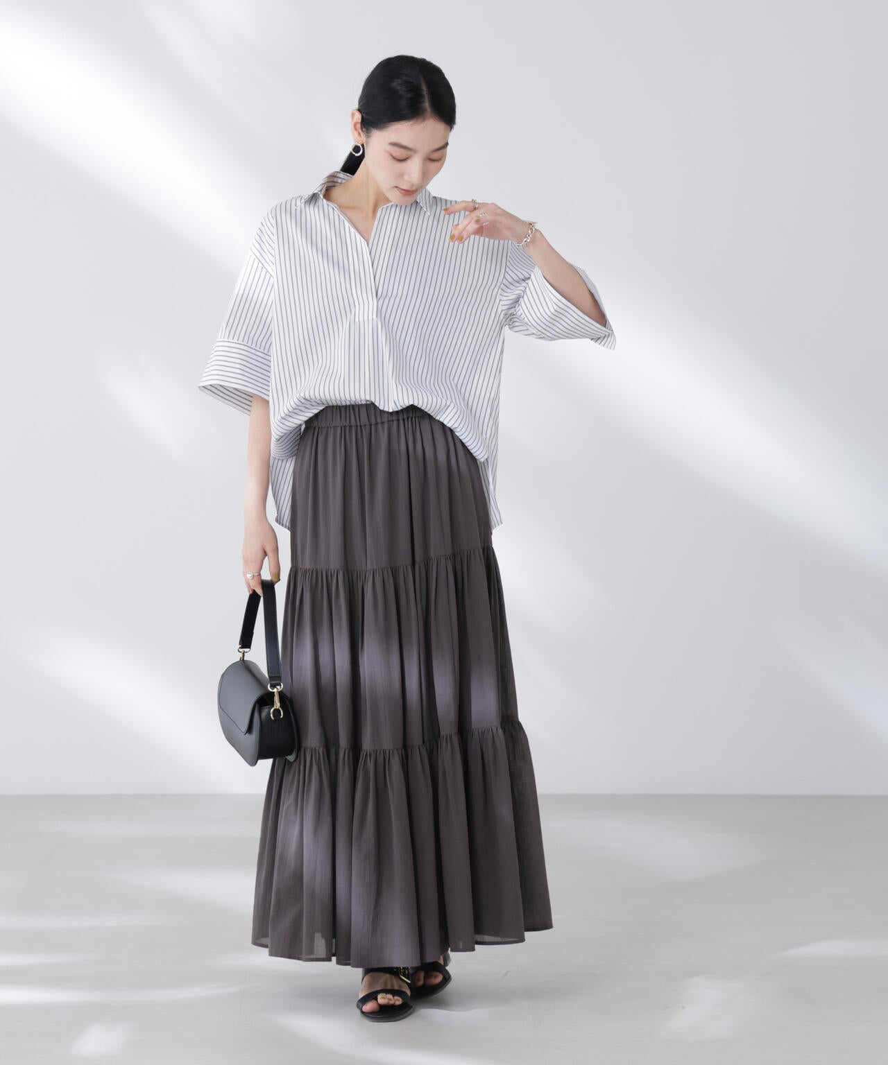 ワイドスリーブスキッパーシャツ 6695221305