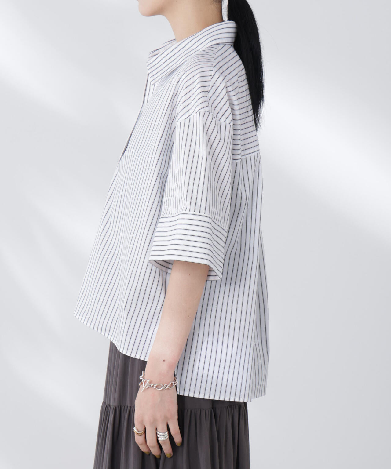 ワイドスリーブスキッパーシャツ 6695221305