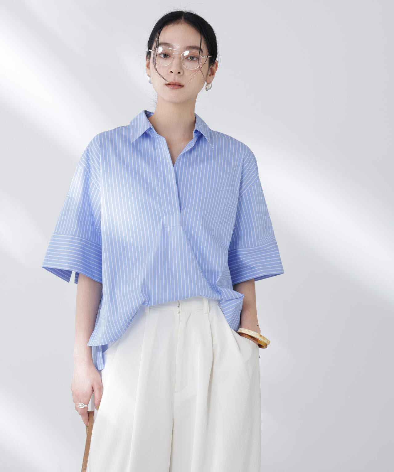 ワイドスリーブスキッパーシャツ 6695221305