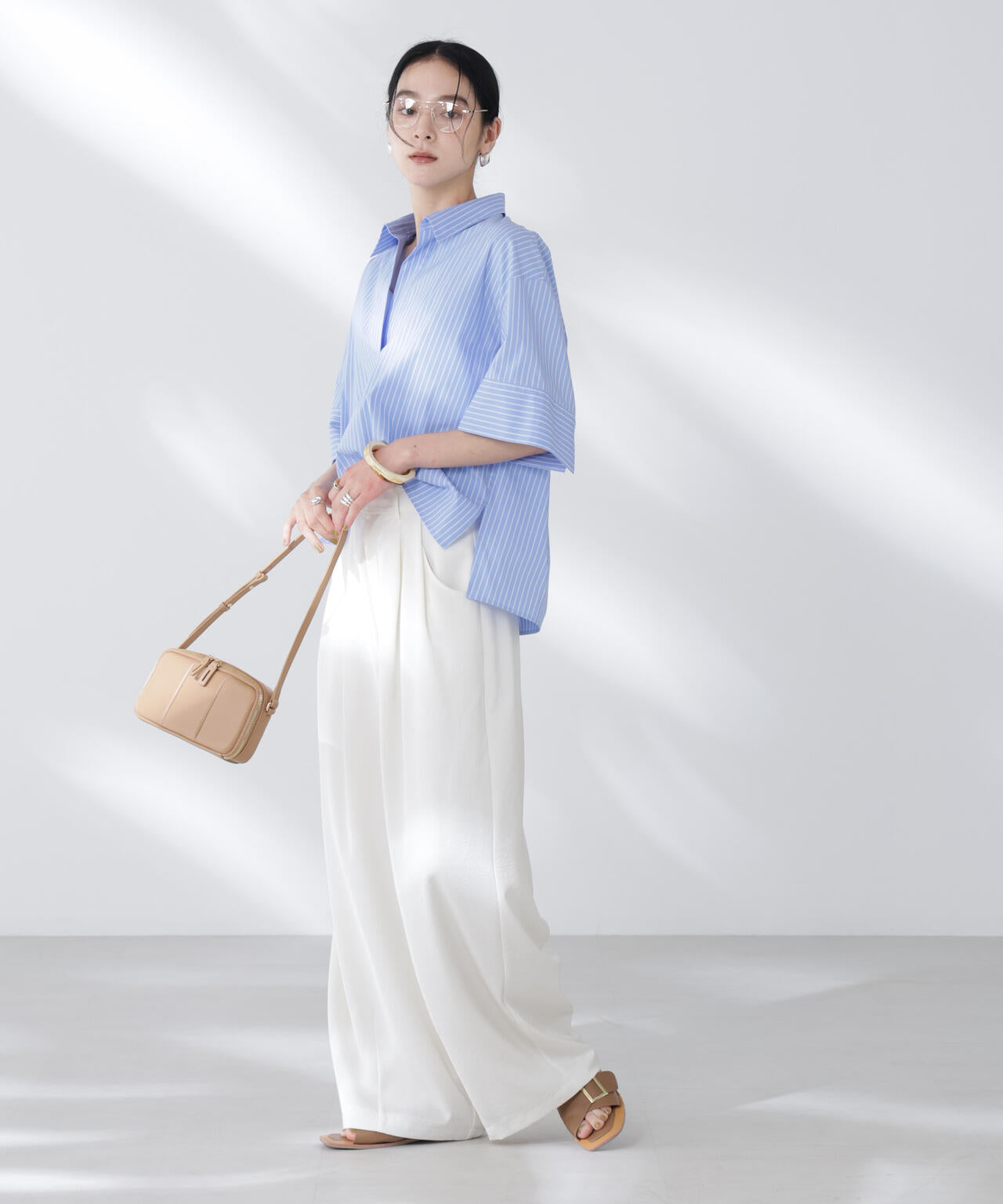 ワイドスリーブスキッパーシャツ 6695221305