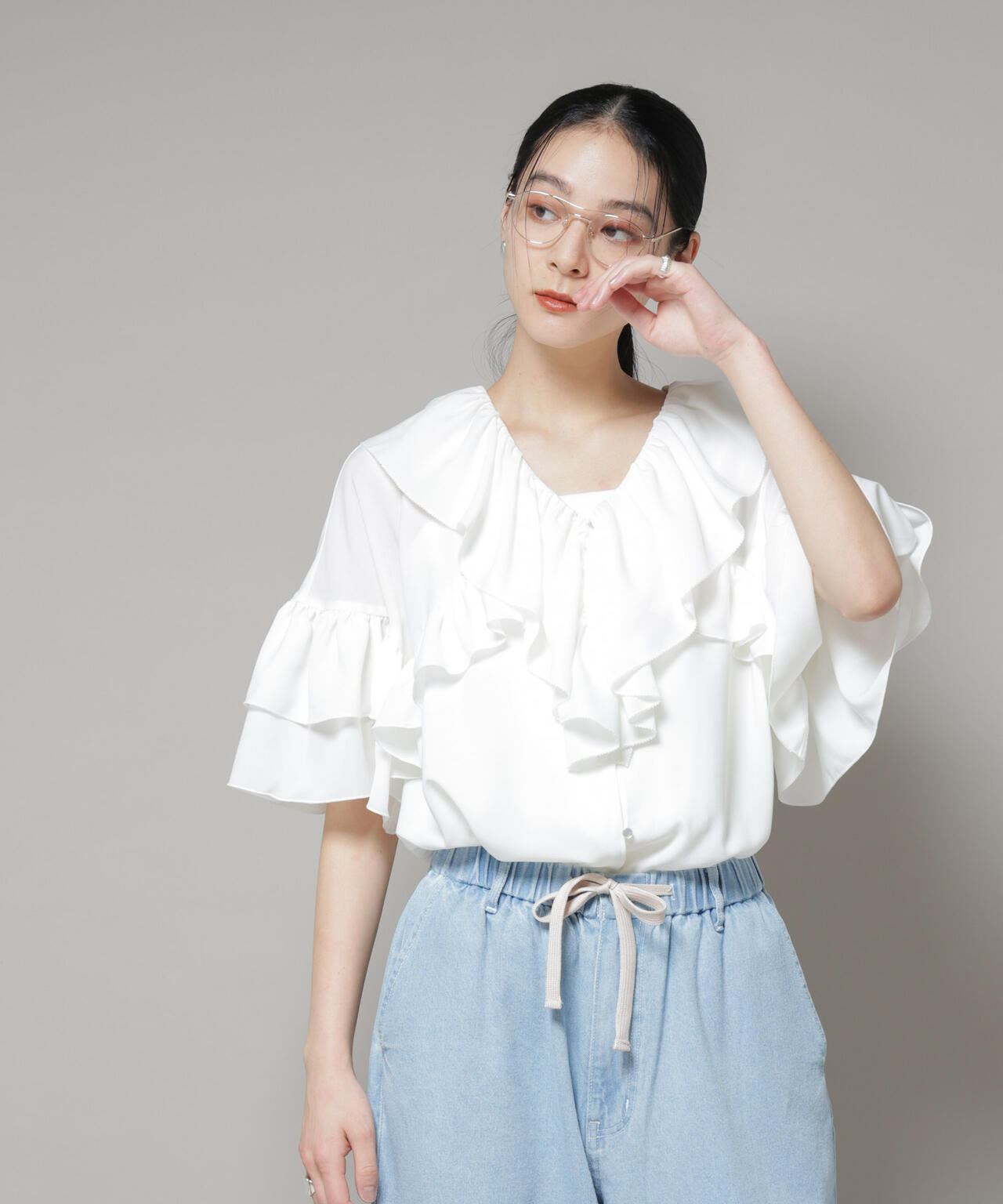 ピコフリルフレアブラウス 6695221308