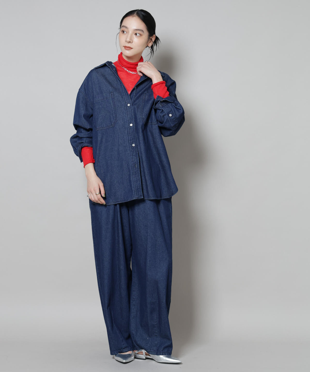 スイビウールタートルネックニットプルオーバー 6695222300