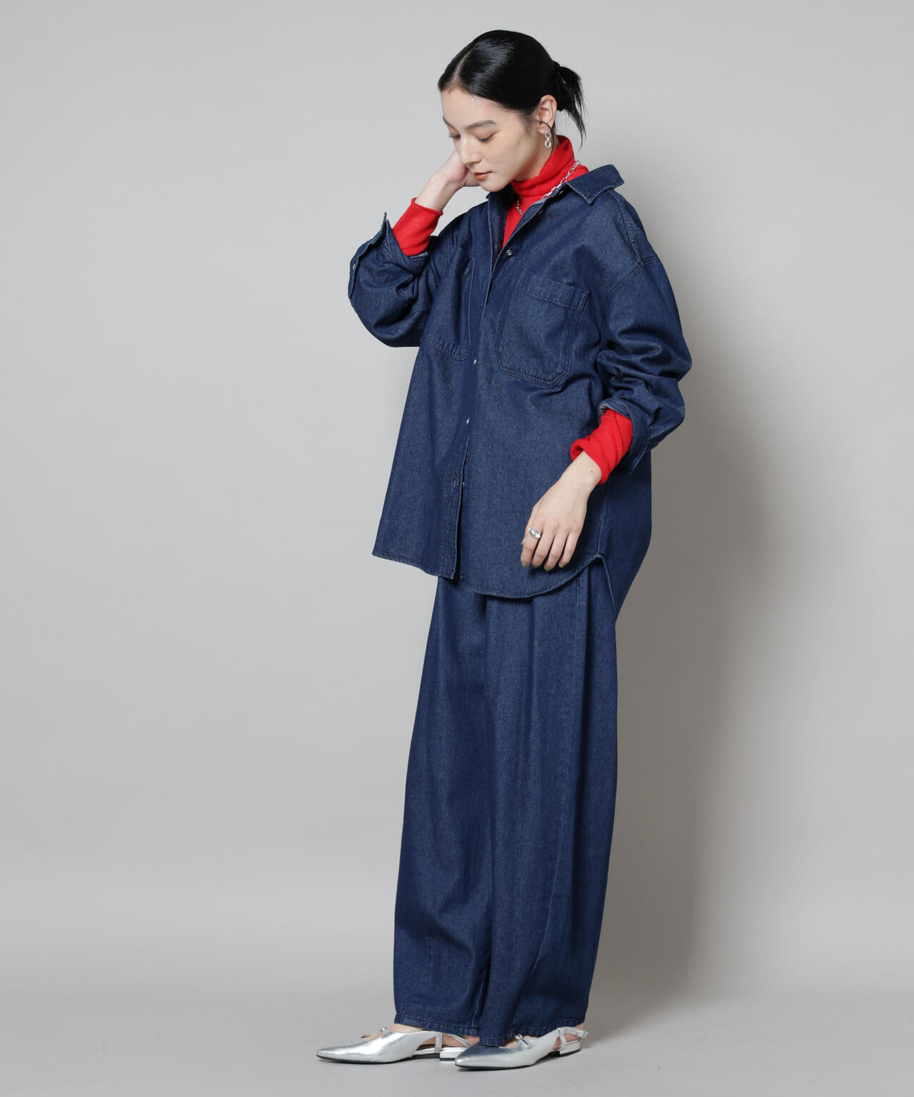 スイビウールタートルネックニットプルオーバー 6695222300