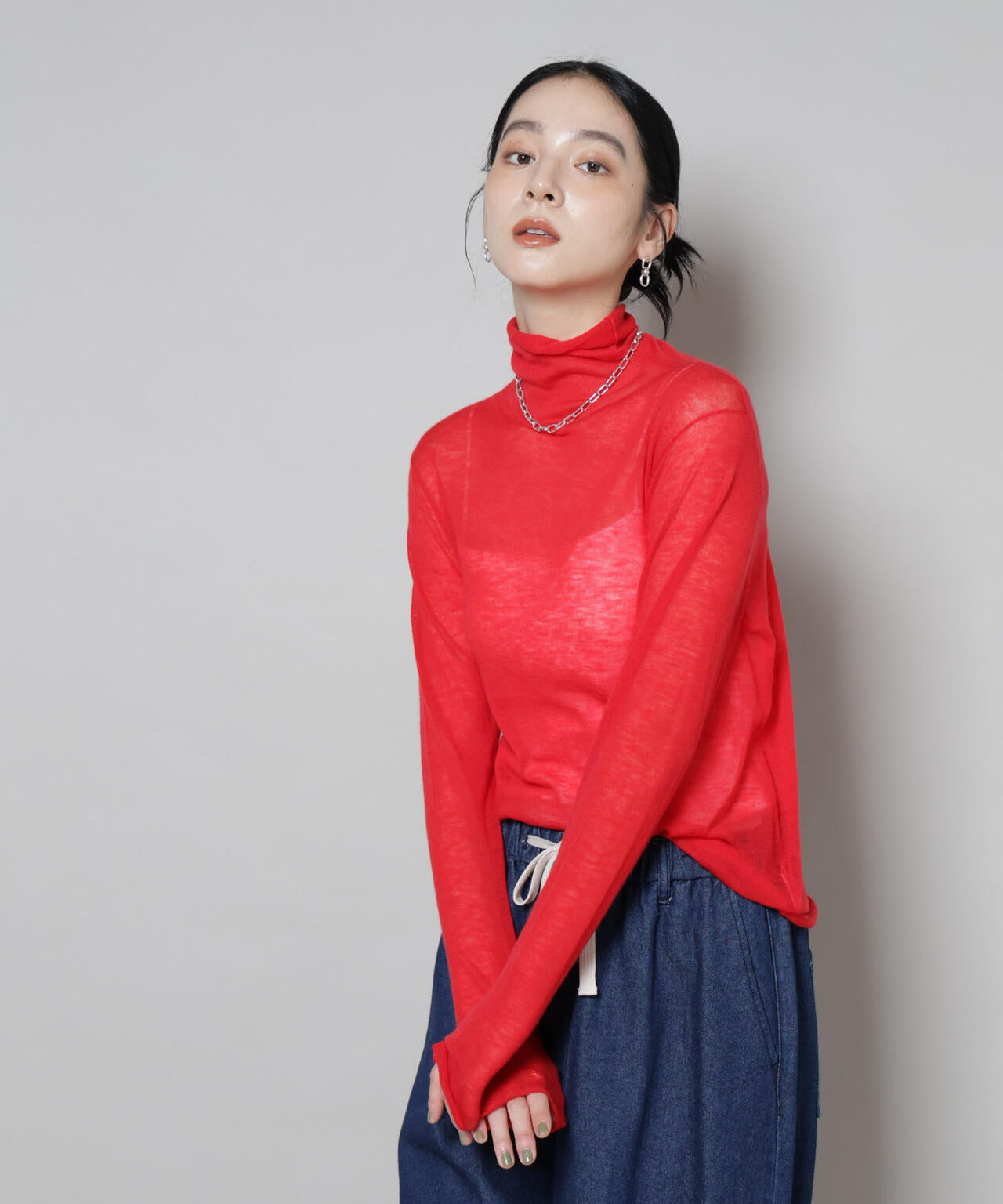 スイビウールタートルネックニットプルオーバー 6695222300