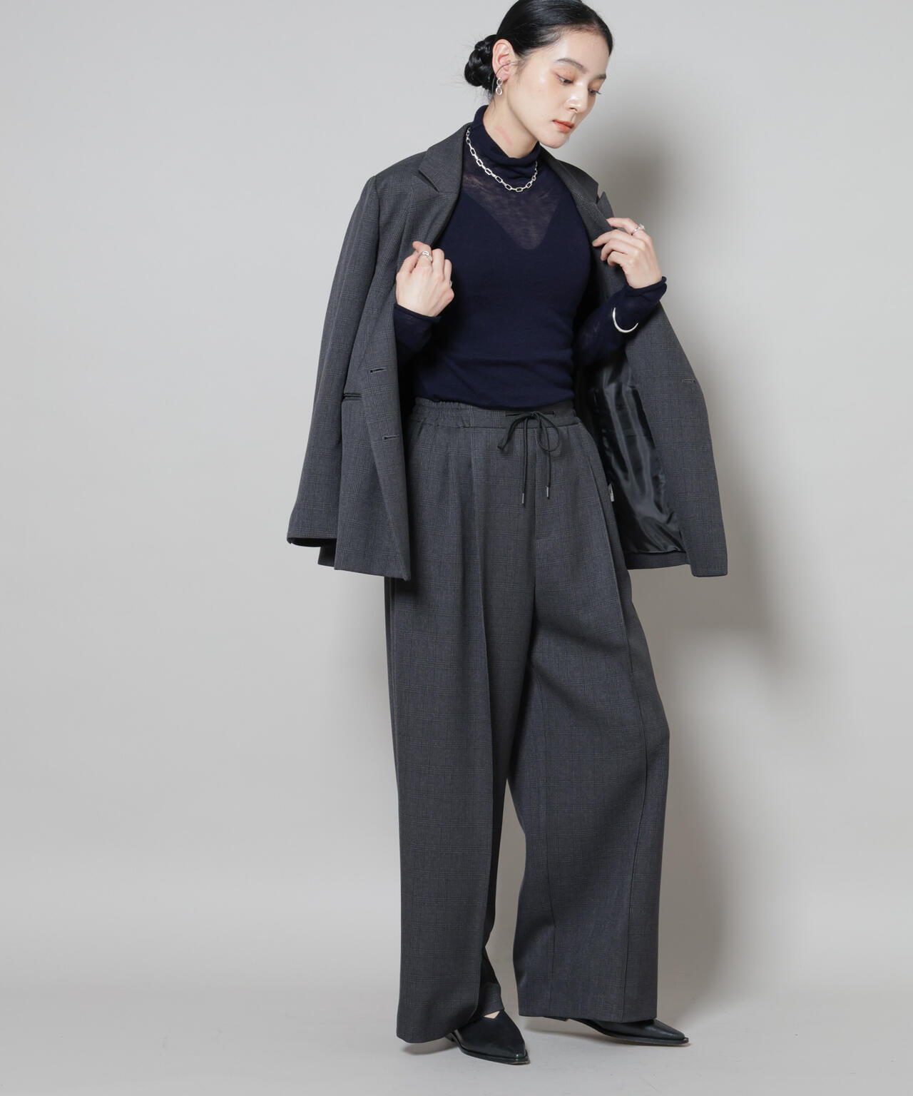 スイビウールタートルネックニットプルオーバー 6695222300