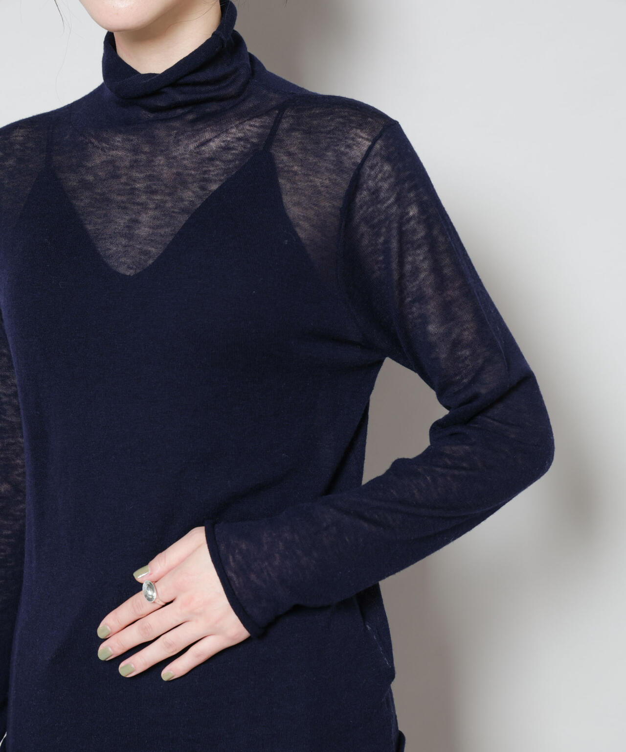 スイビウールタートルネックニットプルオーバー 6695222300