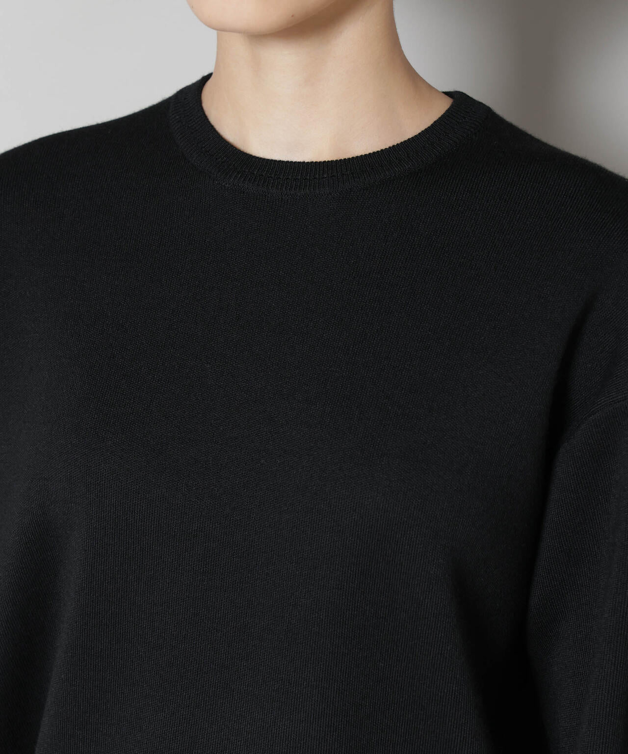 毛玉レスニットスムースクルーネックプルオーバー 6695222302