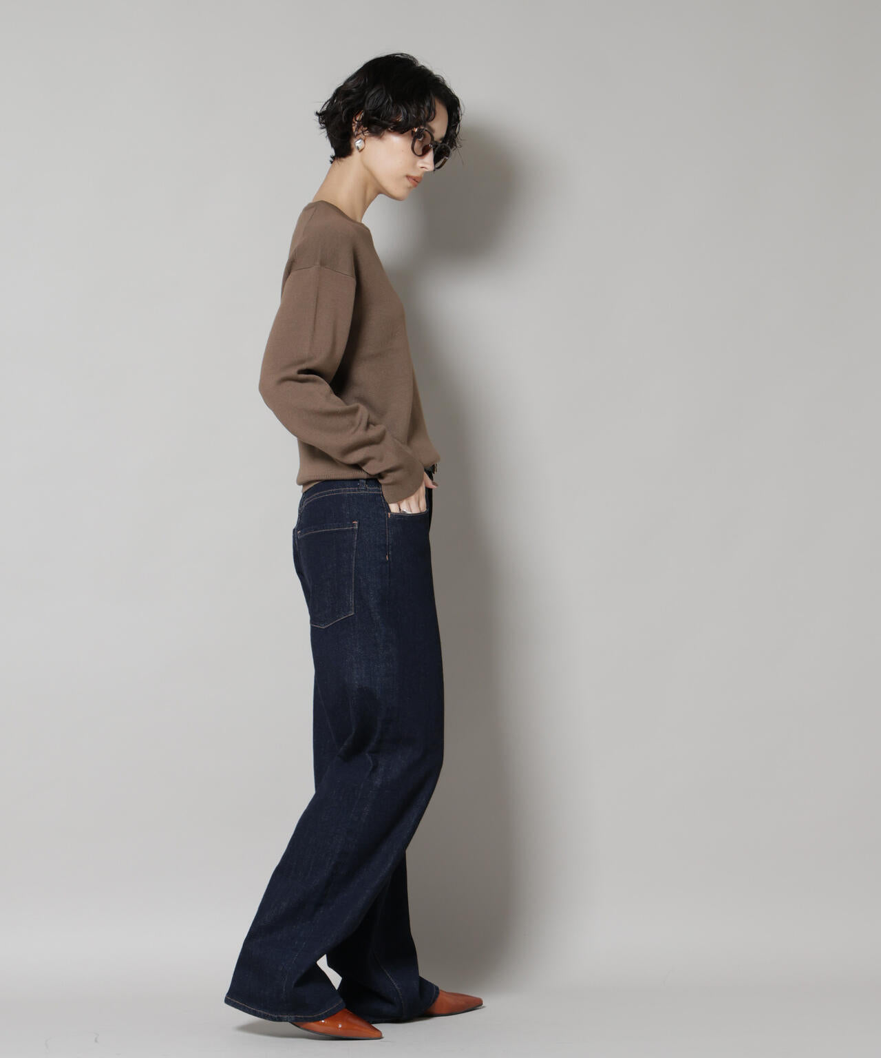 毛玉レスニットスムースクルーネックプルオーバー 6695222302