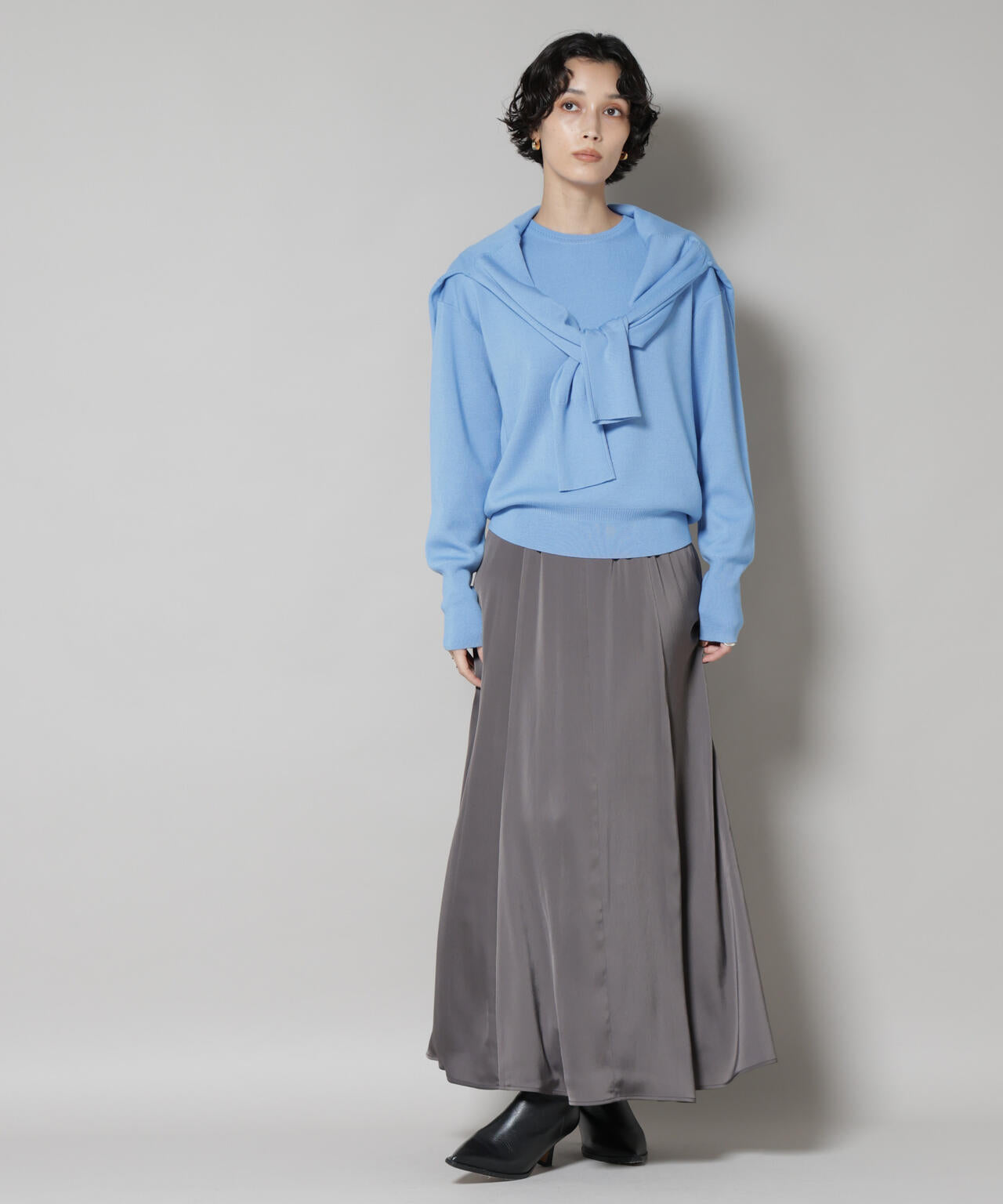 毛玉レスニットスムースクルーネックプルオーバー 6695222302